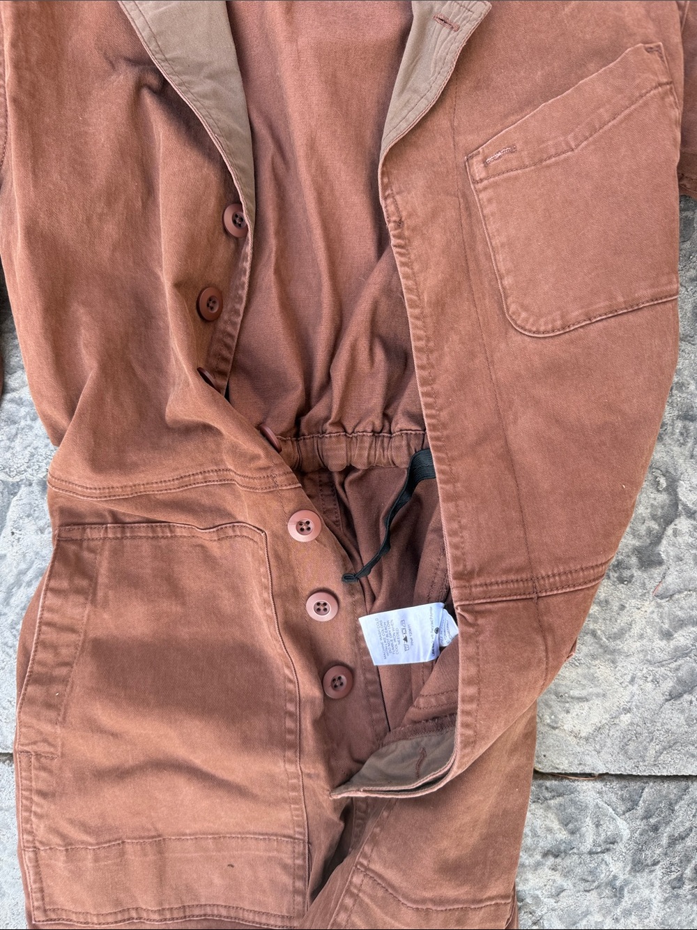 Women’s STOIC brown Utility Jumpsuit - Picture 5 of 7